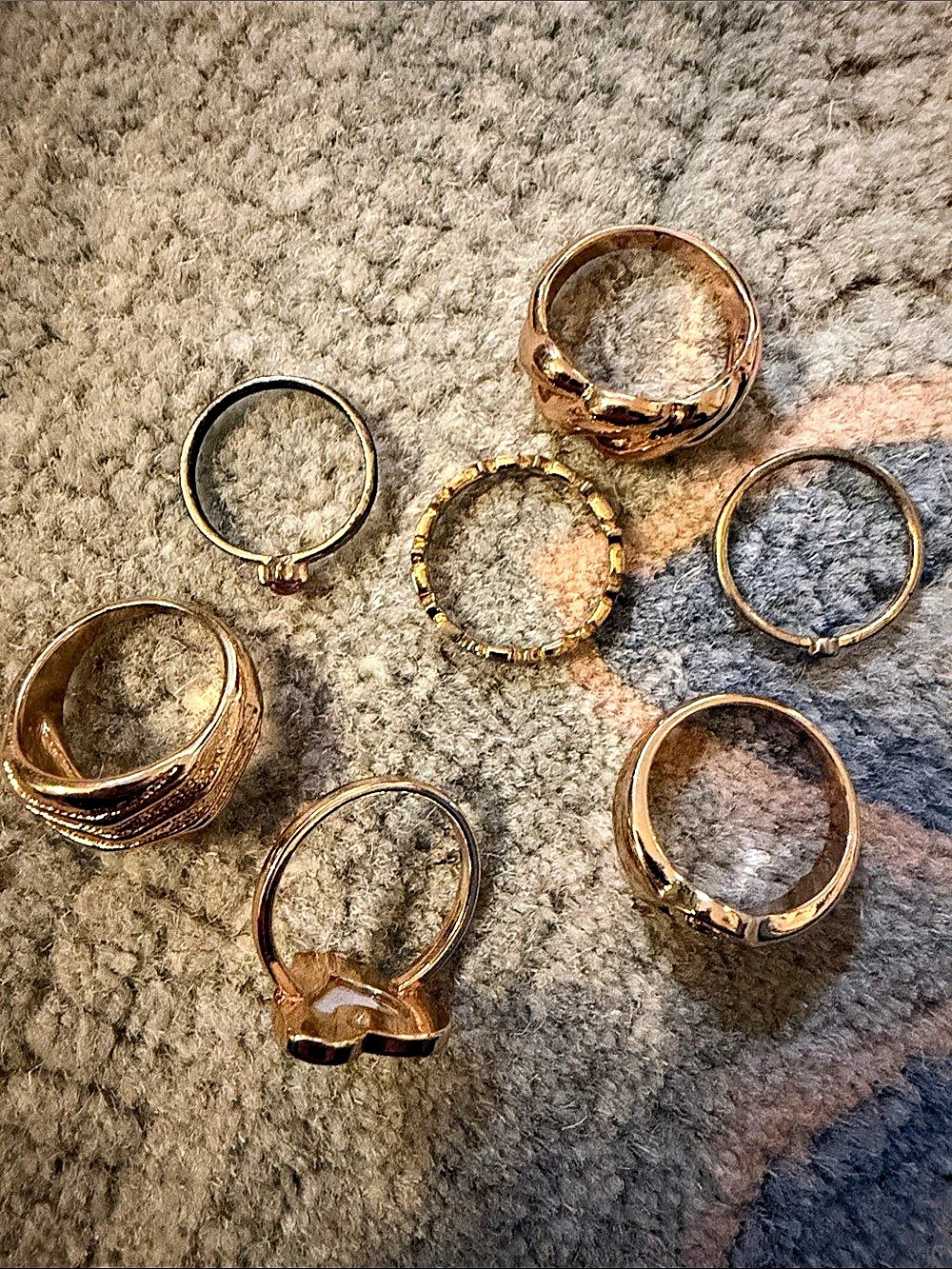 Gold-Tone Ring Lot Set